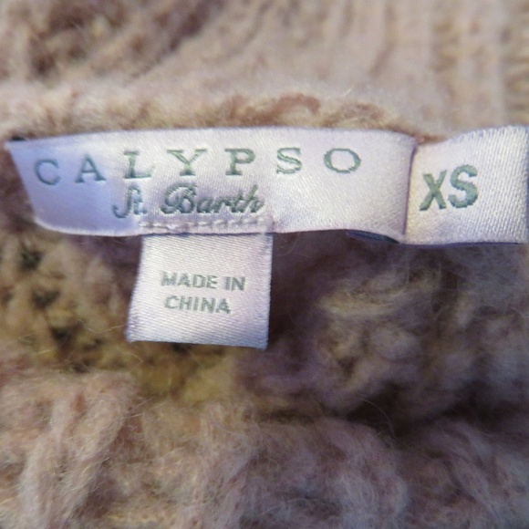 CALYPSO ST. BARTH HIGH-LOW TURTLENECK SWEATER XS * - Picture 8 of 8